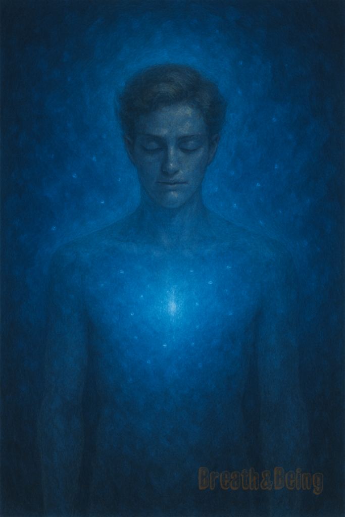 Dark Blue Human Aura represents Religious emotion or feeling