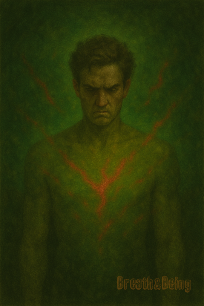 Dark Green Human Aura represents Jealousy