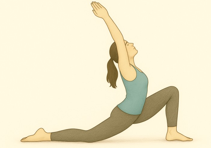 Illustration of Anjaneyasana