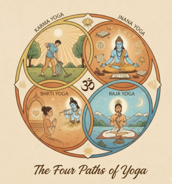 Four paths of Yoga